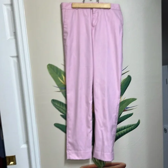 BANANA REPUBLIC Ryan Fit Ankle Crop Pant Pastel Pink Woman’s Trousers Size 4 - Picture 3 of 9